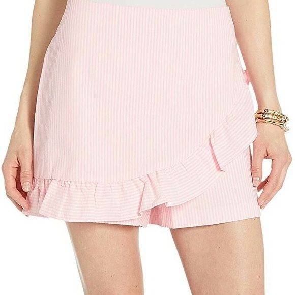 Lilly Pulitzer Pants - LILLY PULITZER Faye Skort in Pink Seersucker NWT Sz 0 & 4 $88
